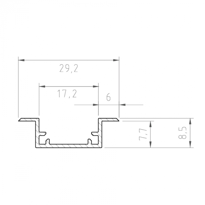 Profil Aluminiu LED alb P11-2 Dispersor opal 2M [2]