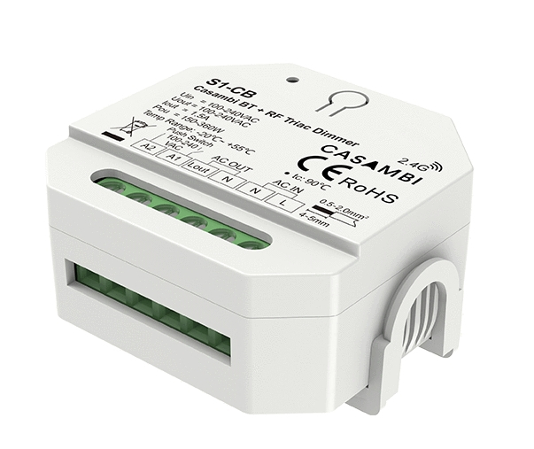 asambi Bluetooth + RF Triac Dimmer 100-240VAC 1CH * 1.5A  S1-CB [3]