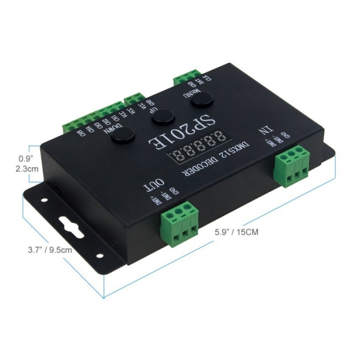 CONTROLER DMX512 ADRESABIL PIXEL LED SP201E [6]