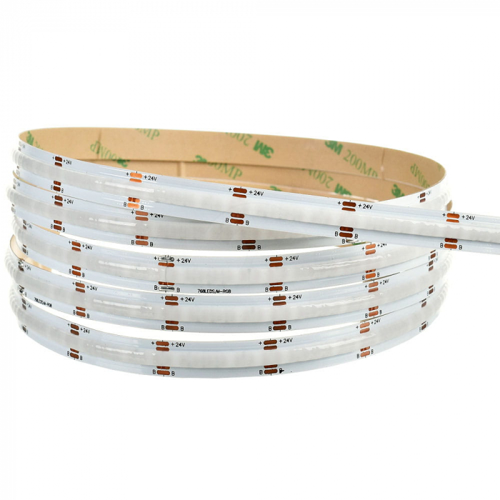 Banda LED COB 840LED/M • 24V • 15W • RGB • IP20 • 620lm • 10mm Interior [5]