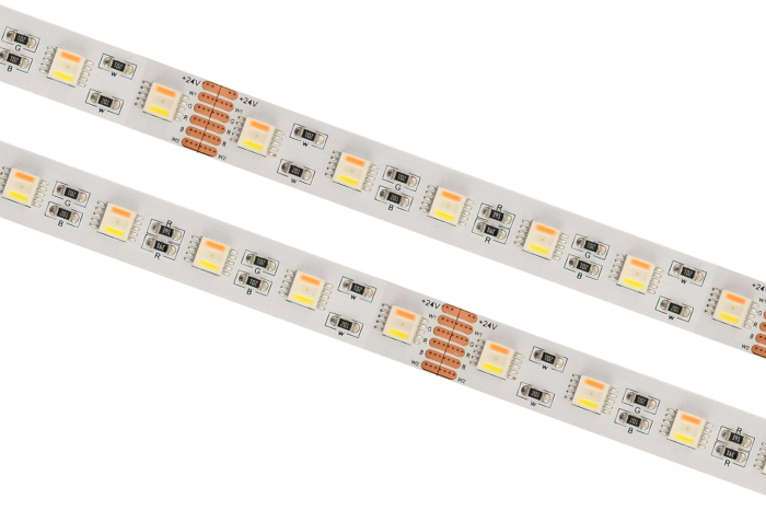 Banda LED RGBCCT • 60LED• 24V • 18W  • IP20 • 800 lm • 12mm • Versiunea PRO 3oz [2]