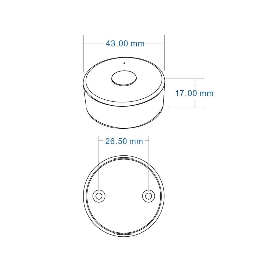 Buton LED telecomandă - Mono - 1 zonă - R1-1(W) [3]