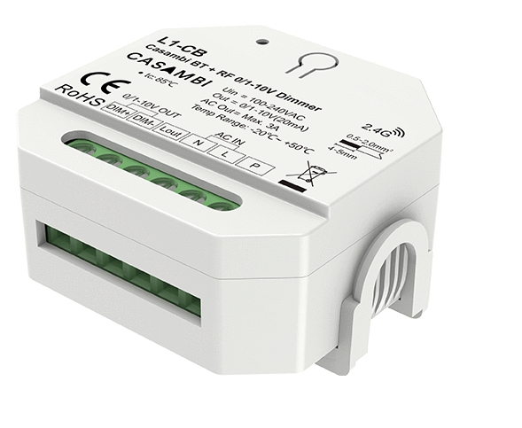 Casambi Bluetooth + RF 0/1-10V Dimmer 100-240VAC 1CH*3A L1-CB [3]
