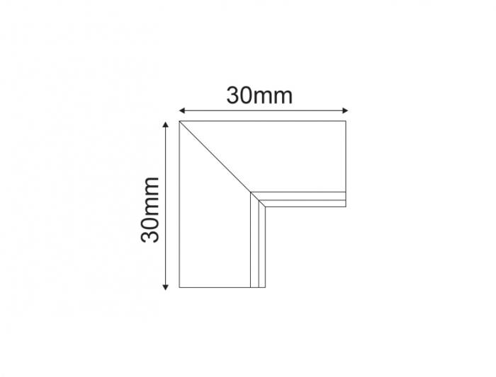 Conector de colt negru mat 90° pentru mini sina magnetica TRIMLESS TMT*MB [2]