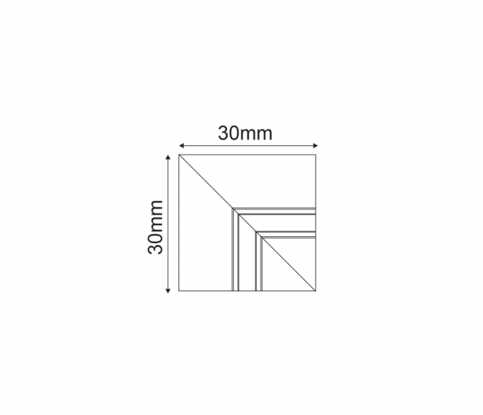 Conector de colt incastrat negru mat 90° pentru mini sina magnetica TRIMLESS TMT*MB [2]