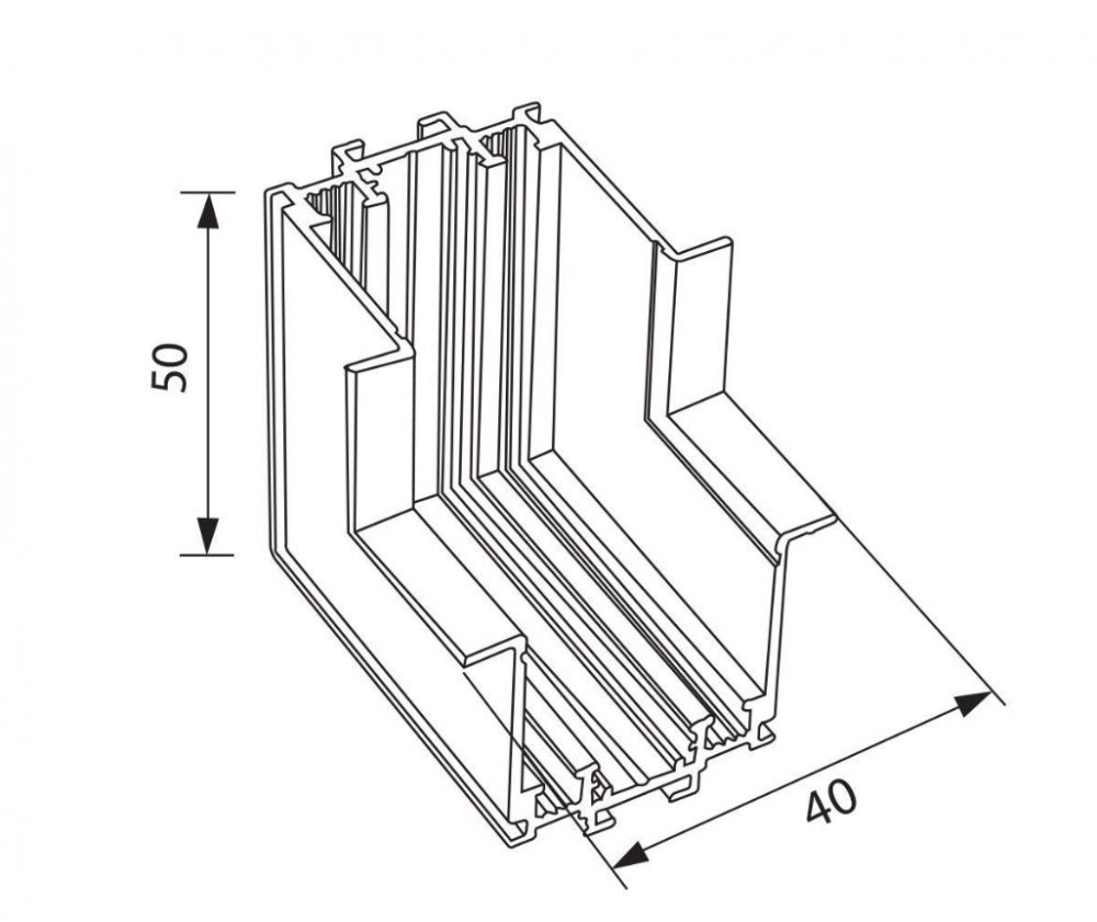 Conector încorporat din aluminiu de la perete la tavan G-Track ∙ Negru [2]