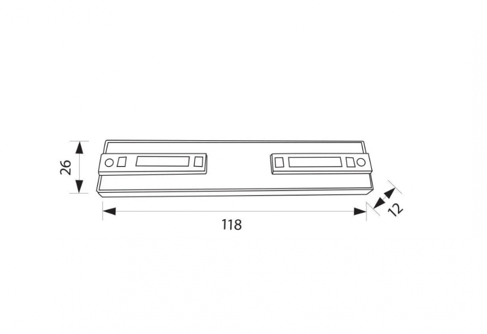 Conector magnetic electric 180° I-Track ∙ Negru [2]