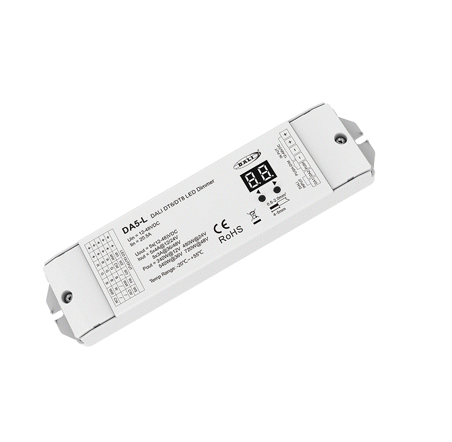 Controler DALI LED - RGB+CCT - 12-24V DC 5x4A - DA5-L [1]