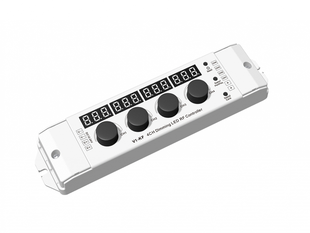 Controler LED 4CH * 4A 12-24VDC CV 4 Buton de reglare a intensității luminoase V1-KF [1]