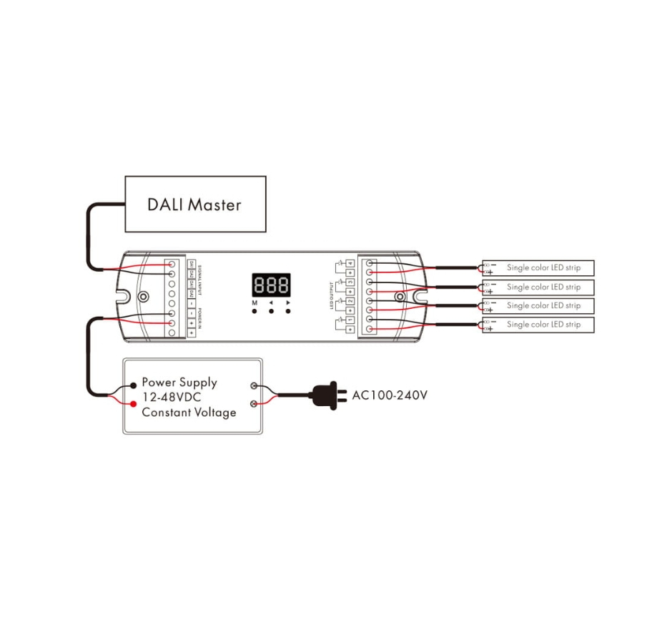 Controler LED DALI - Mono - 12-24 DC 4x5A - DA4-L [2]