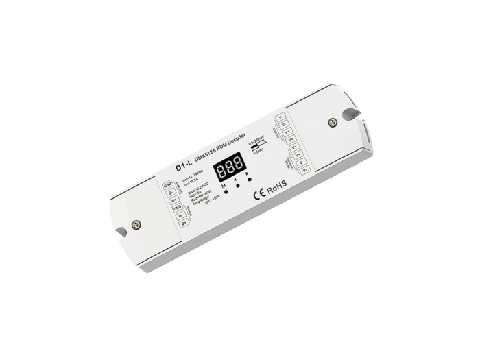 Controler LED DMX512 - 1 canal - 12-24V DC 15A - Decodor DMX - D1-L [1]