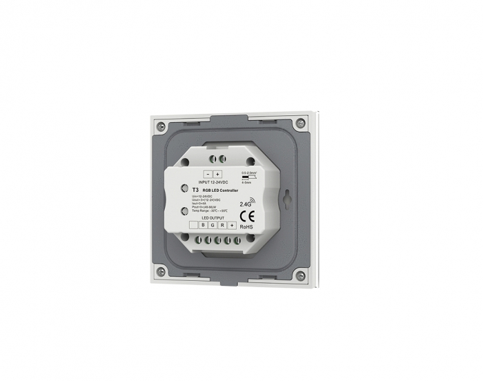 Controler LED montat pe perete - RGB - 1 zonă - 12-24V DC 12A - T3(W) [2]