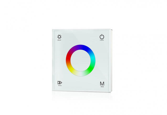 Controler LED montat pe perete - RGB - 1 zonă - 12-24V DC 12A - T3(W) [1]