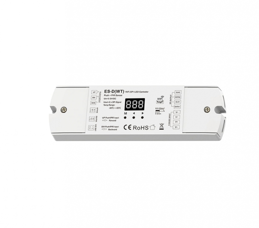 Controler LED pentru scări / coridor cu detectoare PIR (WiFi) - pentru benzi LED digitale - 15A 5-24V DC - 960 pixel - ES-D(WT) [3]
