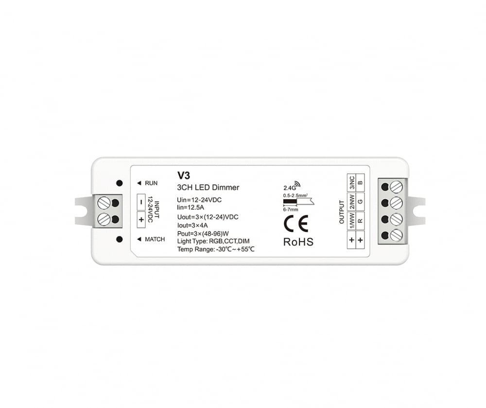 Controler LED - RGB - 12-24V DC 3x4A - V3 [2]