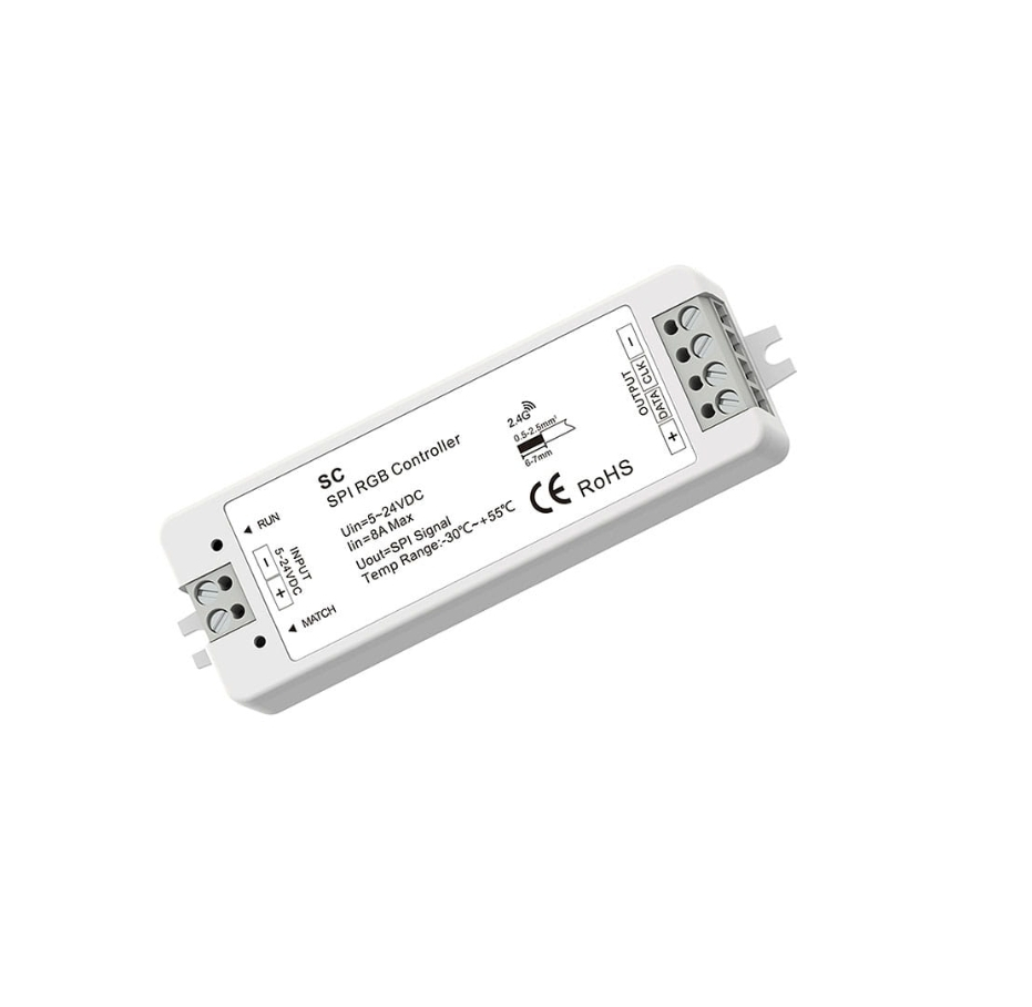 Controler LED SPI - RGB - pentru benzi LED digitale - 8A 5-24V DC - SC [1]
