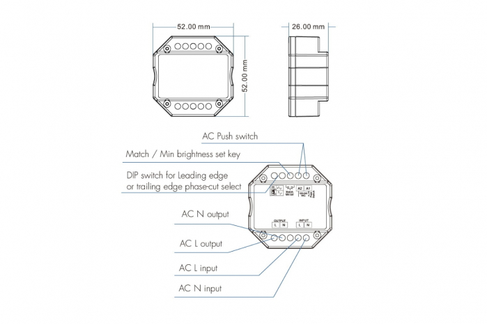 Controler LED Triac (ZigBee) - Dimmer pentru becuri 230VAC 200W - S1-B(WZ) [4]