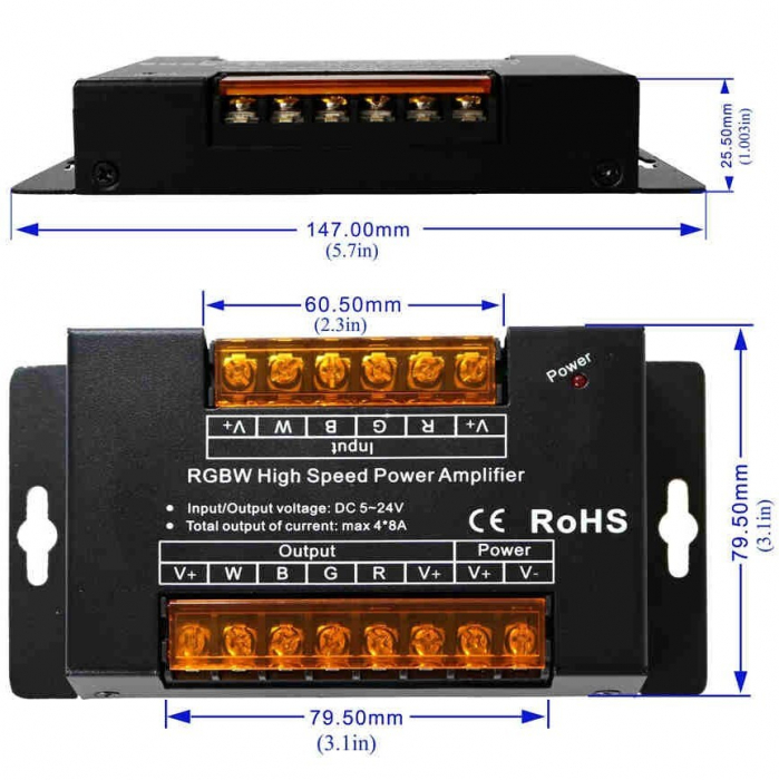 Amplificator RGBW 32A 12-24V DC [3]