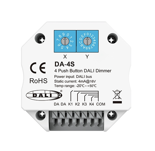 Convertor de semnal de control DALI (Push Dim) - Control fără potențial - Mono - DALI Bus - DA-4S [2]