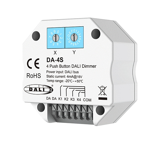 Convertor de semnal de control DALI (Push Dim) - Control fără potențial - Mono - DALI Bus - DA-4S [1]