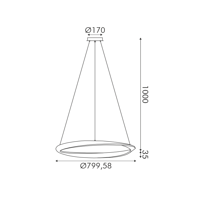 CORP DE ILUMINAT SUSPENDAT LED 42W 3300LM CCT IP20 METAL AURIU + ACRILIC [2]
