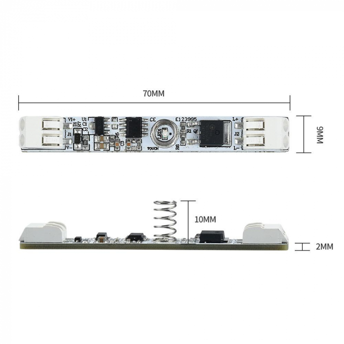 Comutator profil tactil 12-24V DC 6A reglabil fara lipire [2]