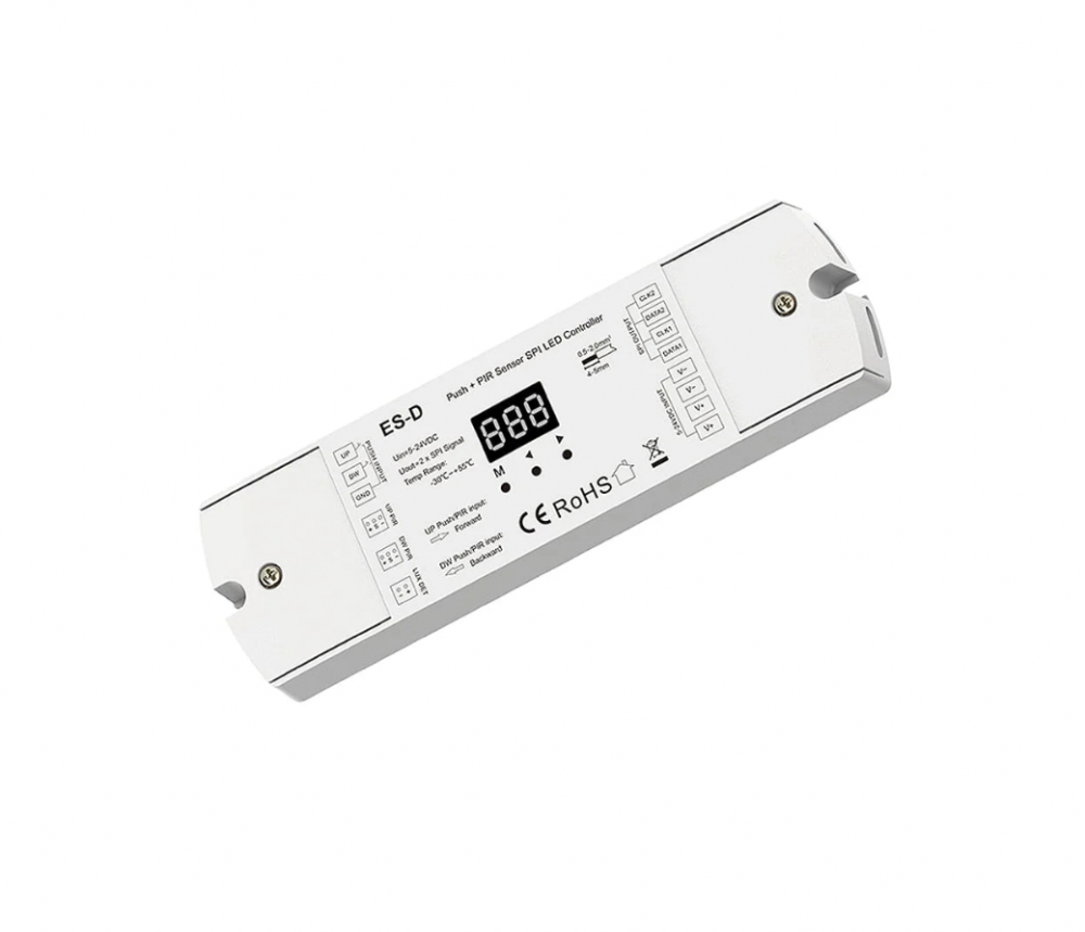 Driver LED pentru scări/coridor cu detectoare PIR - pentru benzi LED digitale - 15A 5-24V DC - 960 pixel - ES-D [2]