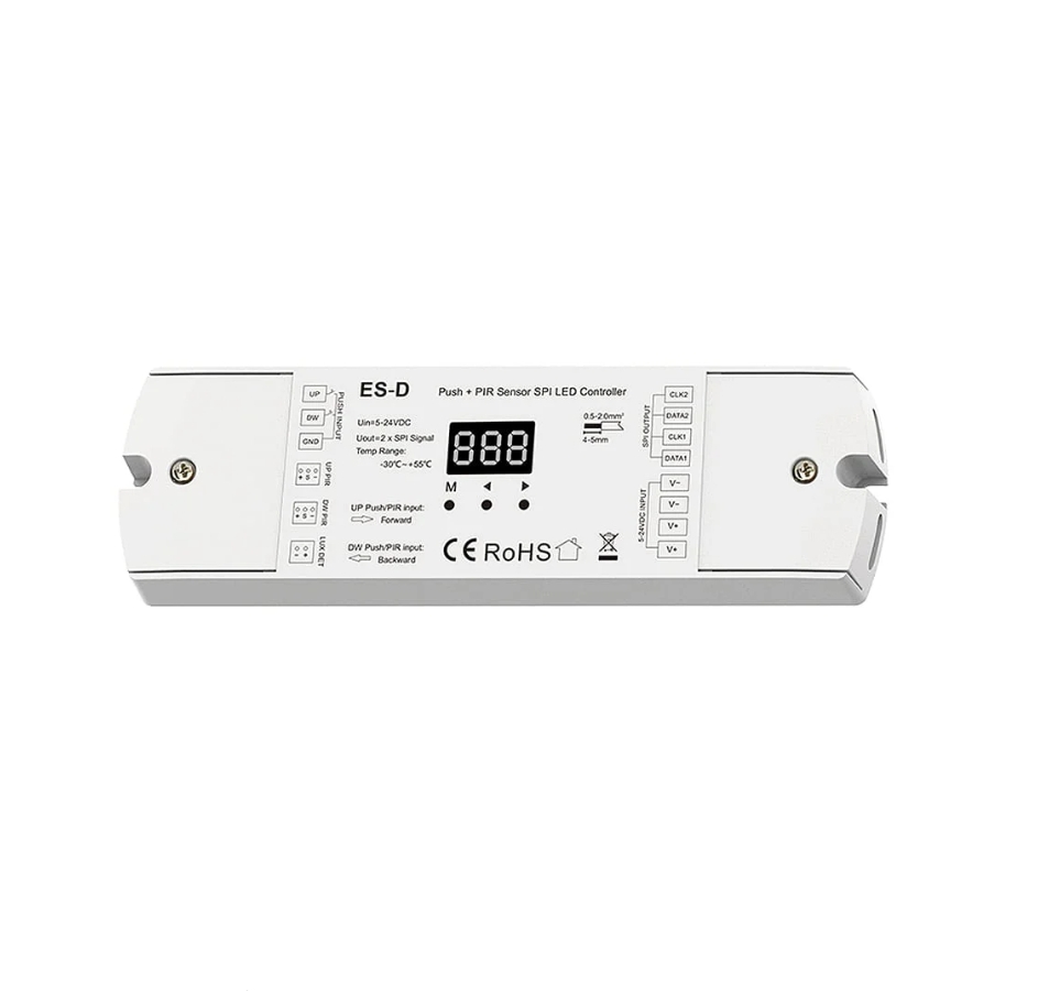 Driver LED pentru scări/coridor cu detectoare PIR - pentru benzi LED digitale - 15A 5-24V DC - 960 pixel - ES-D [1]