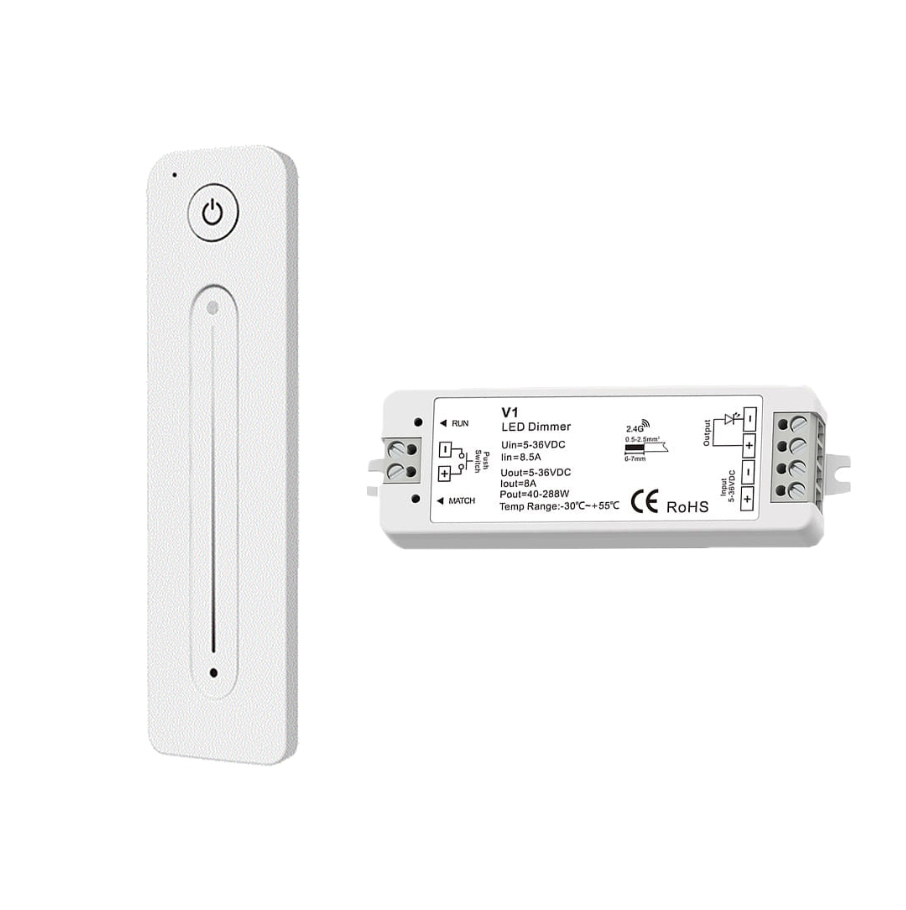 Kit telecomanda alb pentru benzi LED MONO 12-24V 2,4GHz [1]