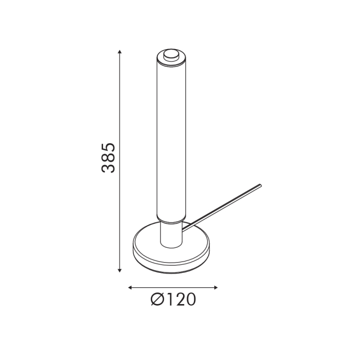 Lampă De Masă Mystique, Led Gold Aluminiu Smd 7w Dimmable 2700k 420lm Ip20 120x120x385mm [2]