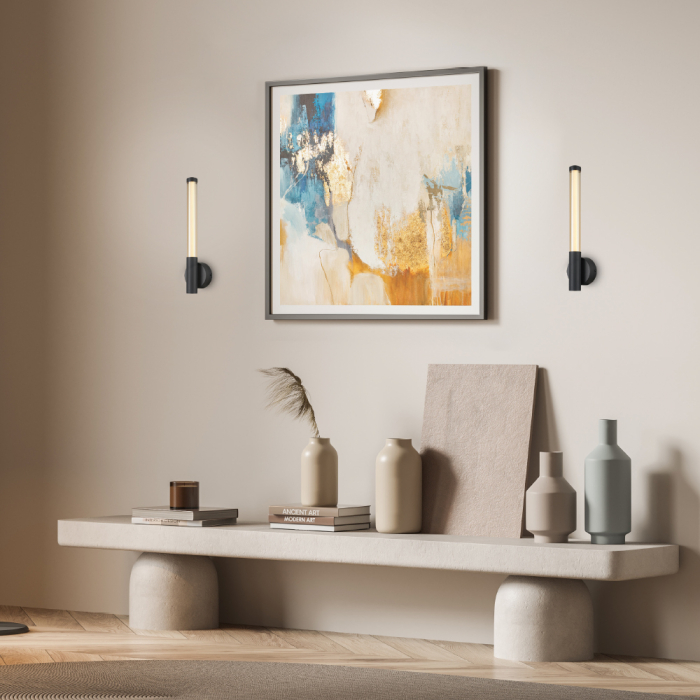 Lampă De Perete Candelera, Smd Led Negru Din Aluminiu 7w Cct 490lm Ip20 100x85x440mm [2]