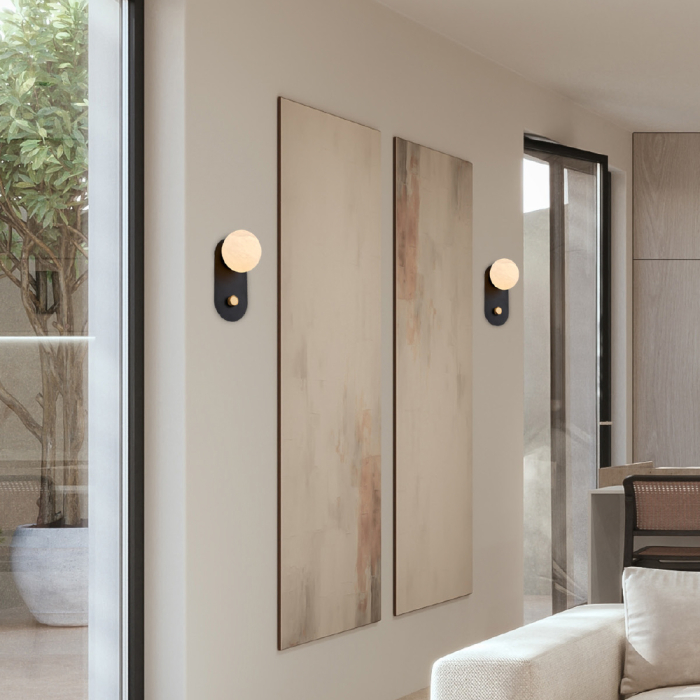 Lampă De Perete Marbella Nisip Negru Din Aluminiu Smd 11w Dimmable 2700k 715lm Ip20 140x182x300mm [2]