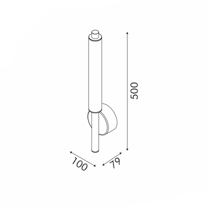 Lampă De Perete Mystique-wall Brown Aluminium Led Smd 11w Cct 660lm Ip20 100x79x500mm [3]