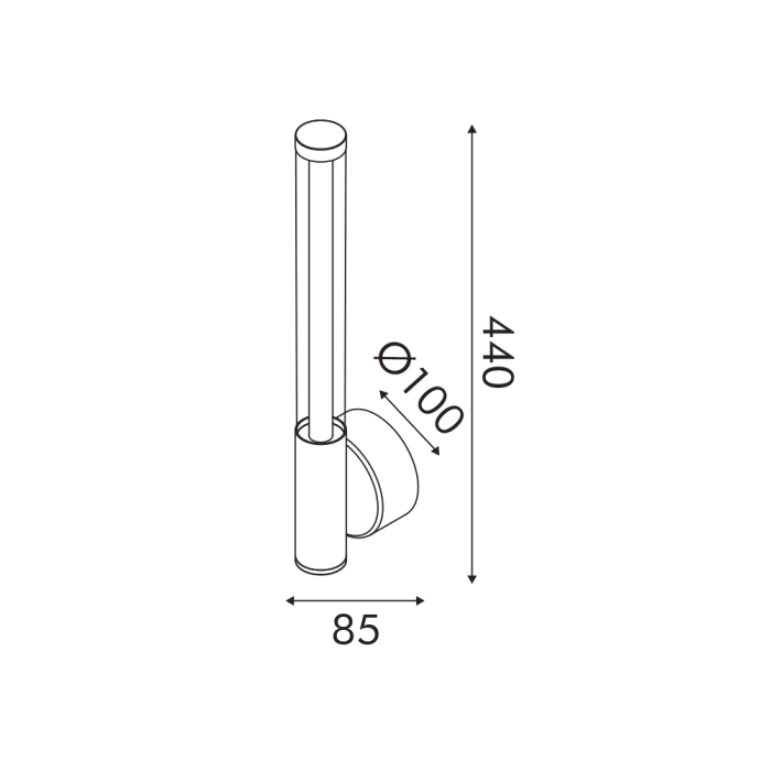 Lampă De Perete Paining Gold Aluminium Led Smd 7w Cct 490lm Ip20 100x85xh440mm [2]