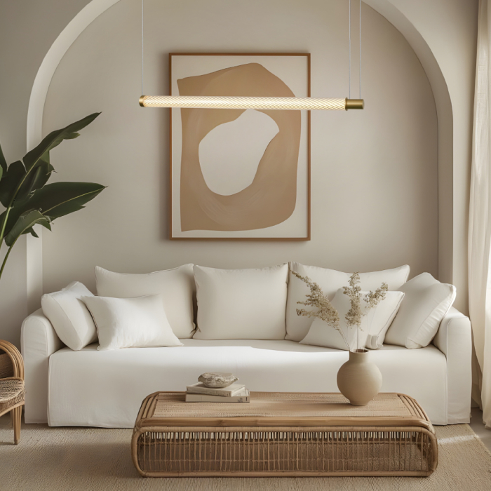 Lampă Suspendantă Mystique, Aur Nisip Din Aluminiu Negru, Led Smd 42w Cct 2520lm Ip20 1175x45x2000mm [2]