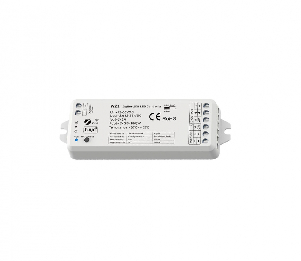 LED Controler 5in1 (ZigBee) - Mono /CCT /RGB /RGB+CCT - 12-24V DC 15A - Tuya - WZ5 [4]