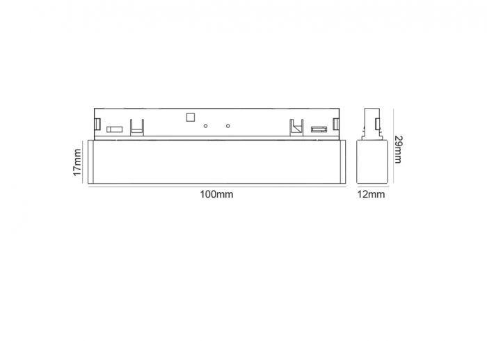 Mini Corp De Iluminat Magnetic Negru 24V DC 5W 3000K 240LM 36° RA90 5 ANI L100MM [2]