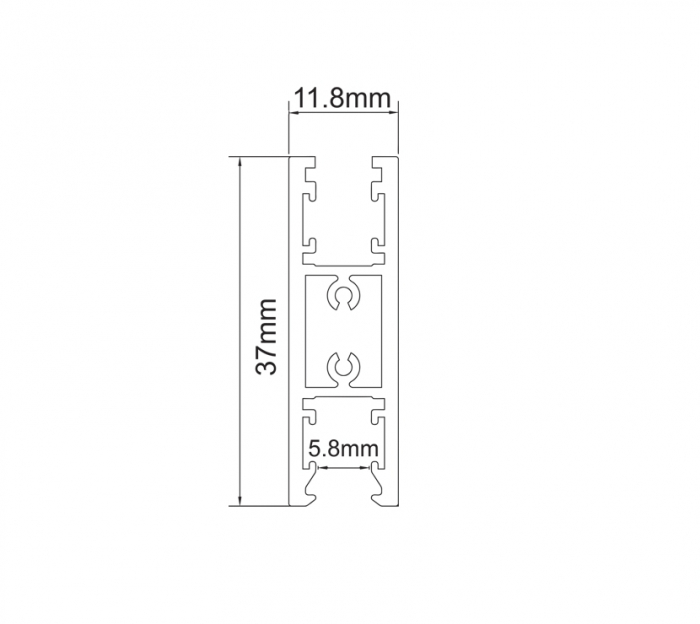 Mini sina magnetica sus/jos 24V DC 2M negru mat [2]