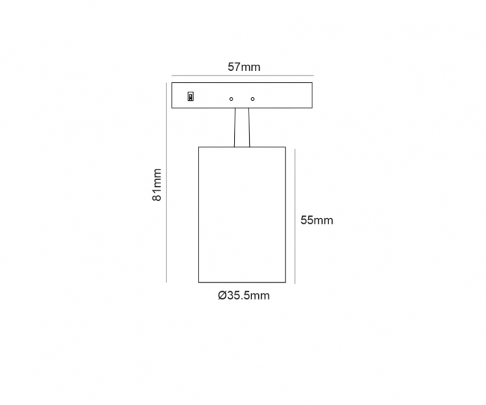 Mini Spot Magnetic negru 24V DC 5W 4000K 530LM 24° RA90 5 ANI Φ35,5*55(81)ΜΜ [2]
