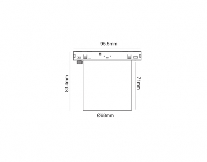 Mini spot magnetic negru 24V DC 7W 3000K 650LM 36° RA90 5 ANI Φ68*71(83,4)ΜΜ [2]