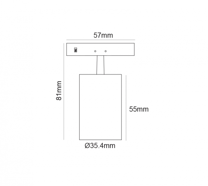 Mini Spot Magnetic zoom negru 24V DC 5W 4000K 500LM max. 20-60° RA90 5 ANI Φ35,4*55(81)ΜΜ [2]