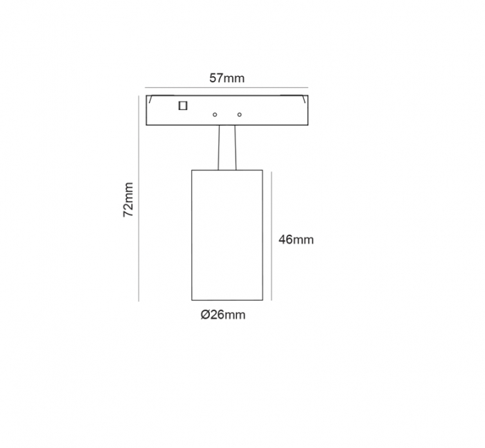 Mini Spot Magnetic zoom negru 24V DC 2W 4000K 190LM 24° RA90 5 ANI Φ26*46(72)ΜΜ [2]