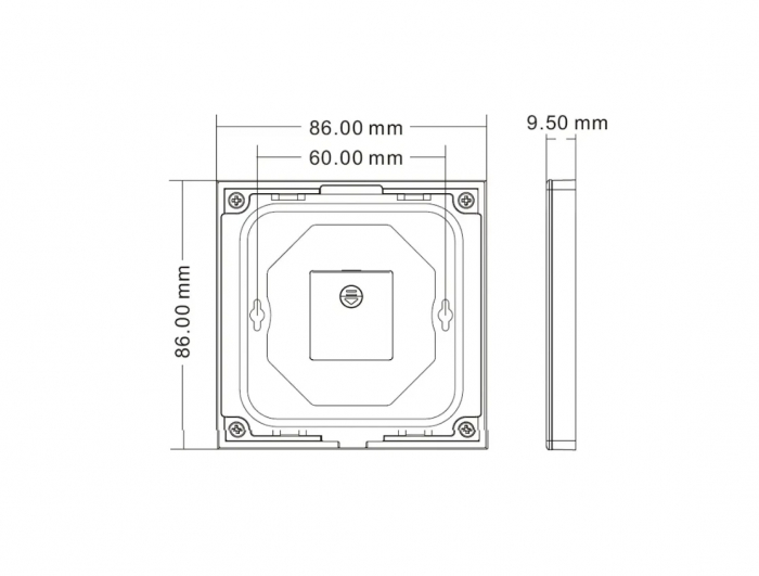 Panou LED montat pe perete - RGB+CCT - 4 zone - 3V - TW5-4(B) [3]