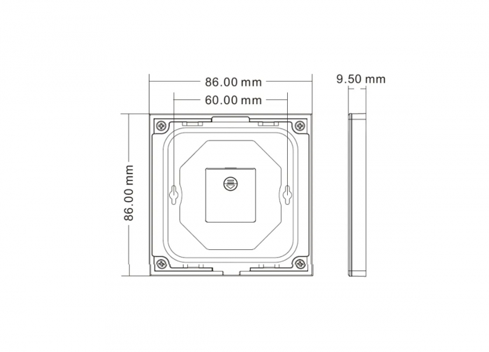 Panou LED montat pe perete - RGB+CCT - 4 zone - 3V - TW5-4(W) [3]