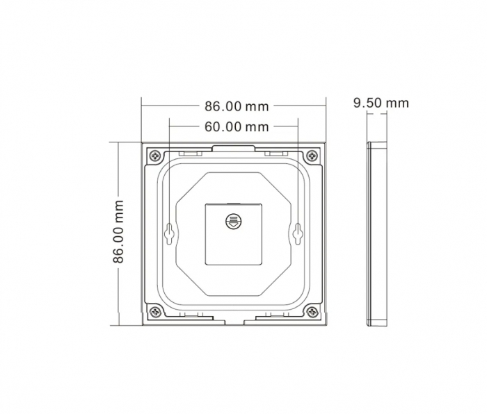 Panou LED montat pe perete - RGB/RGB+W - 4 zone - 3V - TW4-4(B) [3]