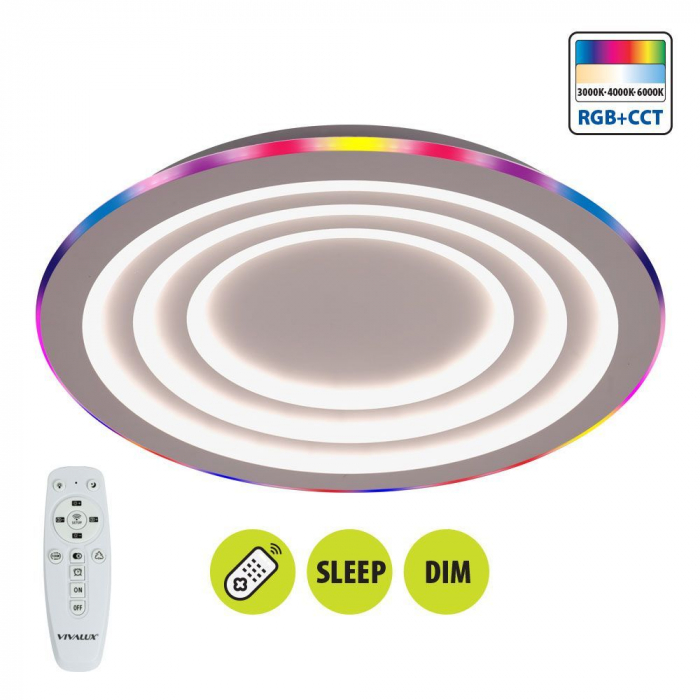 Plafoniera LED multifunctionala cu telecomanda DALIA LED ∙ 80W ∙ RGB+CCT ∙ 3000-6000K [1]