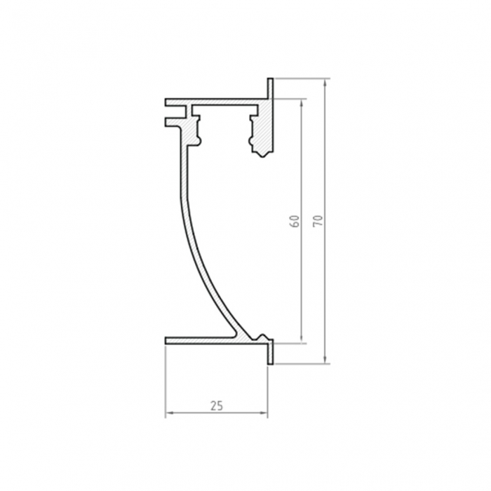 Profil Aluminiu LED 1M Negru P26-2 [3]