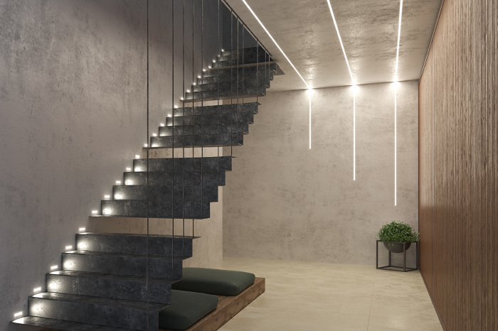 Profil Aluminiu LED 1M Negru P26-2 [4]