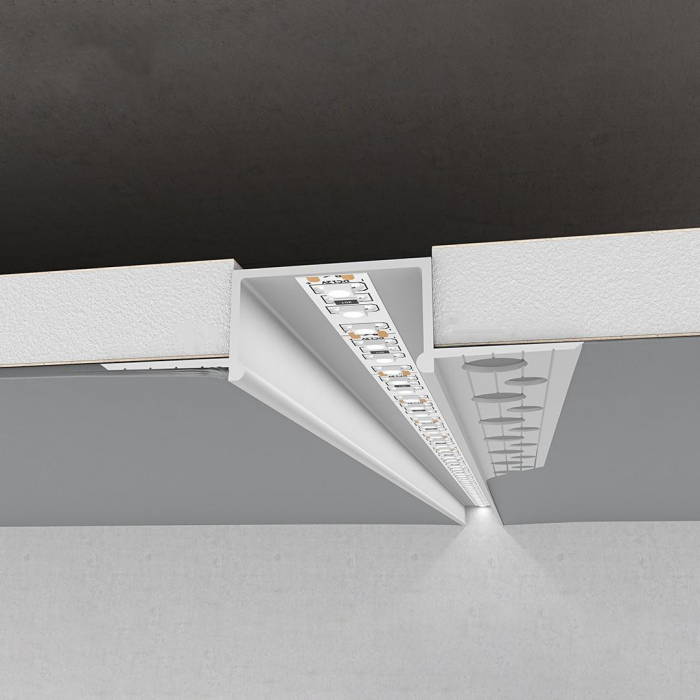 Profil Aluminiu LED argint anodizat GK14-3 Dispersor opal 2M [2]