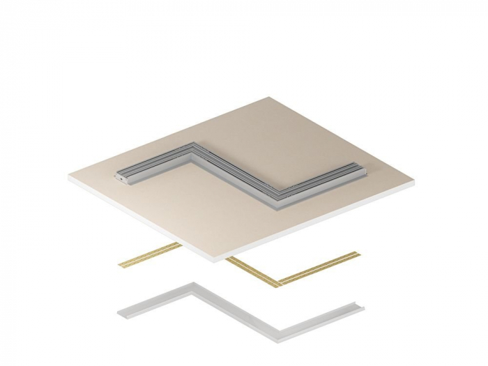 Profil Aluminiu LED argint anodizat P22-2 Dispersor opal 2M [8]
